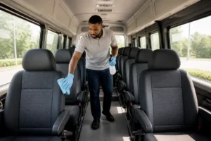 Nettoyage intérieur de minibus pour des trajets plus agréables
