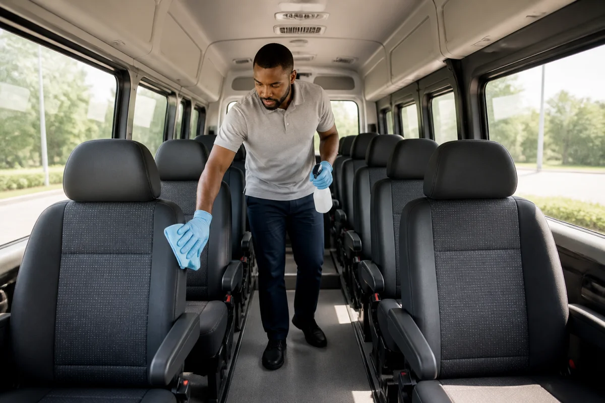 Nettoyage intérieur de minibus pour des trajets plus agréables